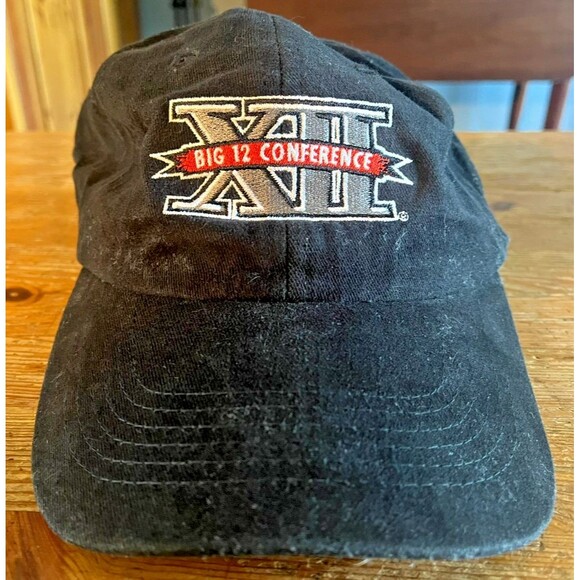 Big 12 Conference Baseball Hat Black Big XII Football Basketball Cap NCAA - Picture 1 of 8